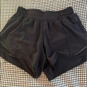 Black Lululemon Hotty Hot Shorts